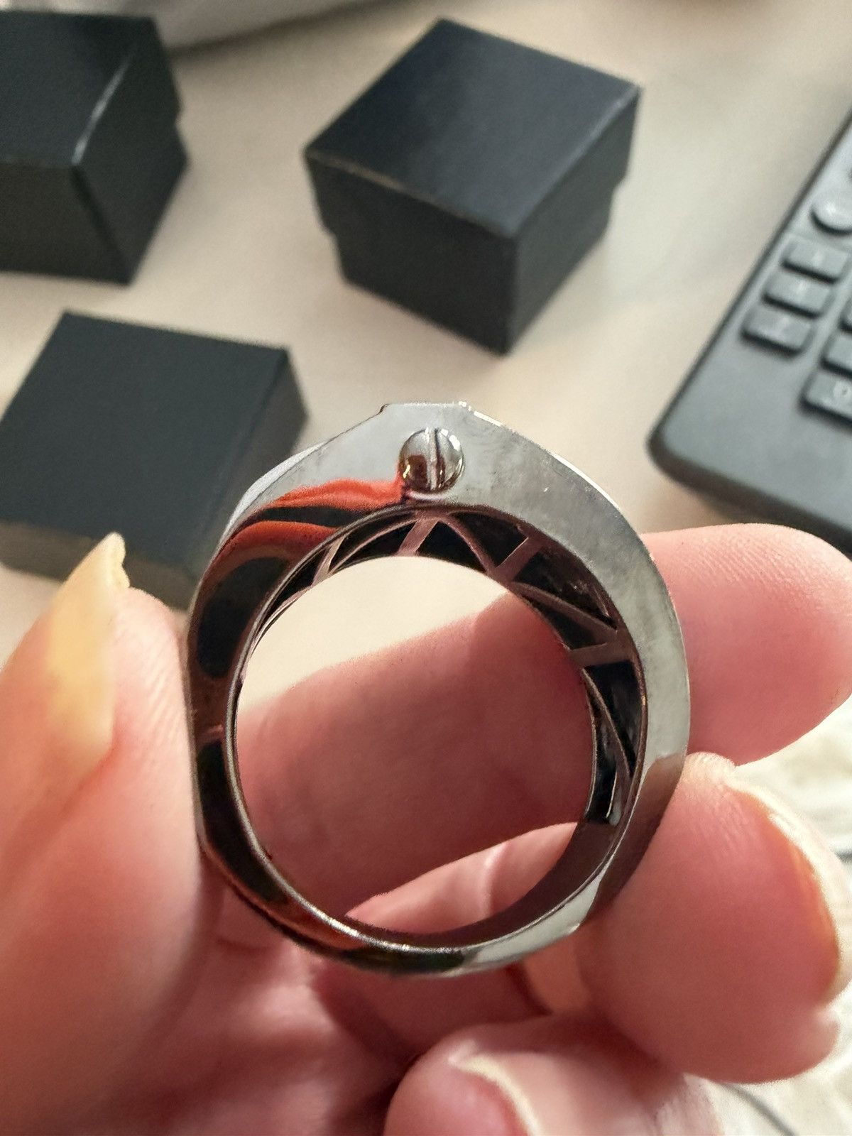 Other Men’s ion black over sterling silver black natural diamonds Size ONE SIZE - 4 Thumbnail