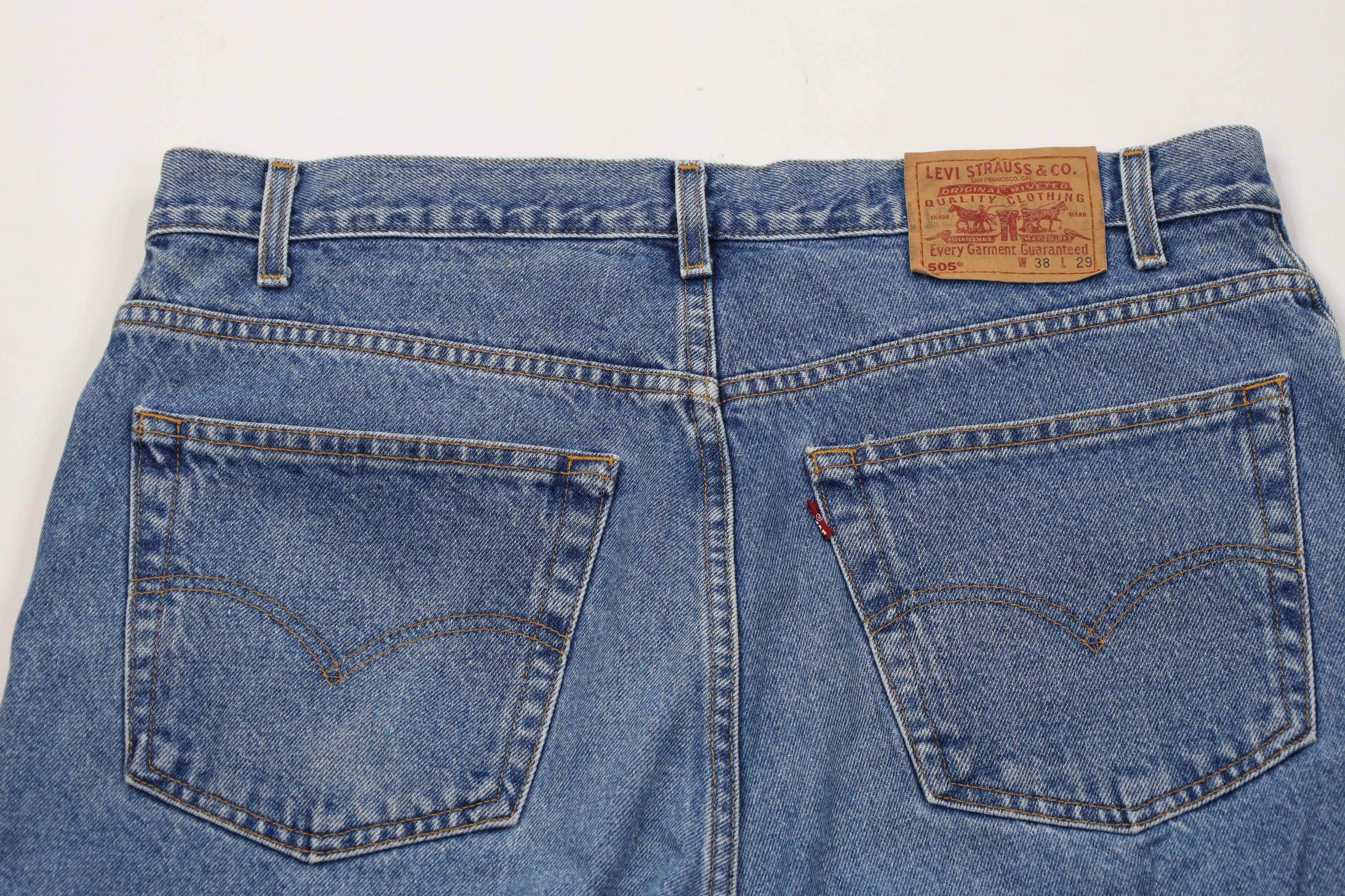 Levi's Vintage Y2K Levis 505 Regular Straight Leg Denim Jeans Size US 38 / EU 54 - 11 Thumbnail