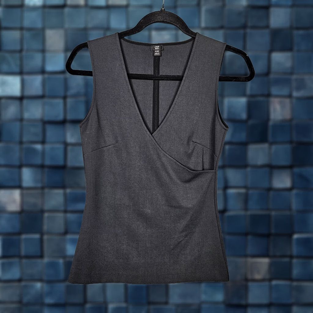 J.Crew J.CREW 365 Black V-Neck Wrapped Sleeveless Top XXS Womens Regular Size XXS / US 00 / IT 34 - 1 Thumbnail