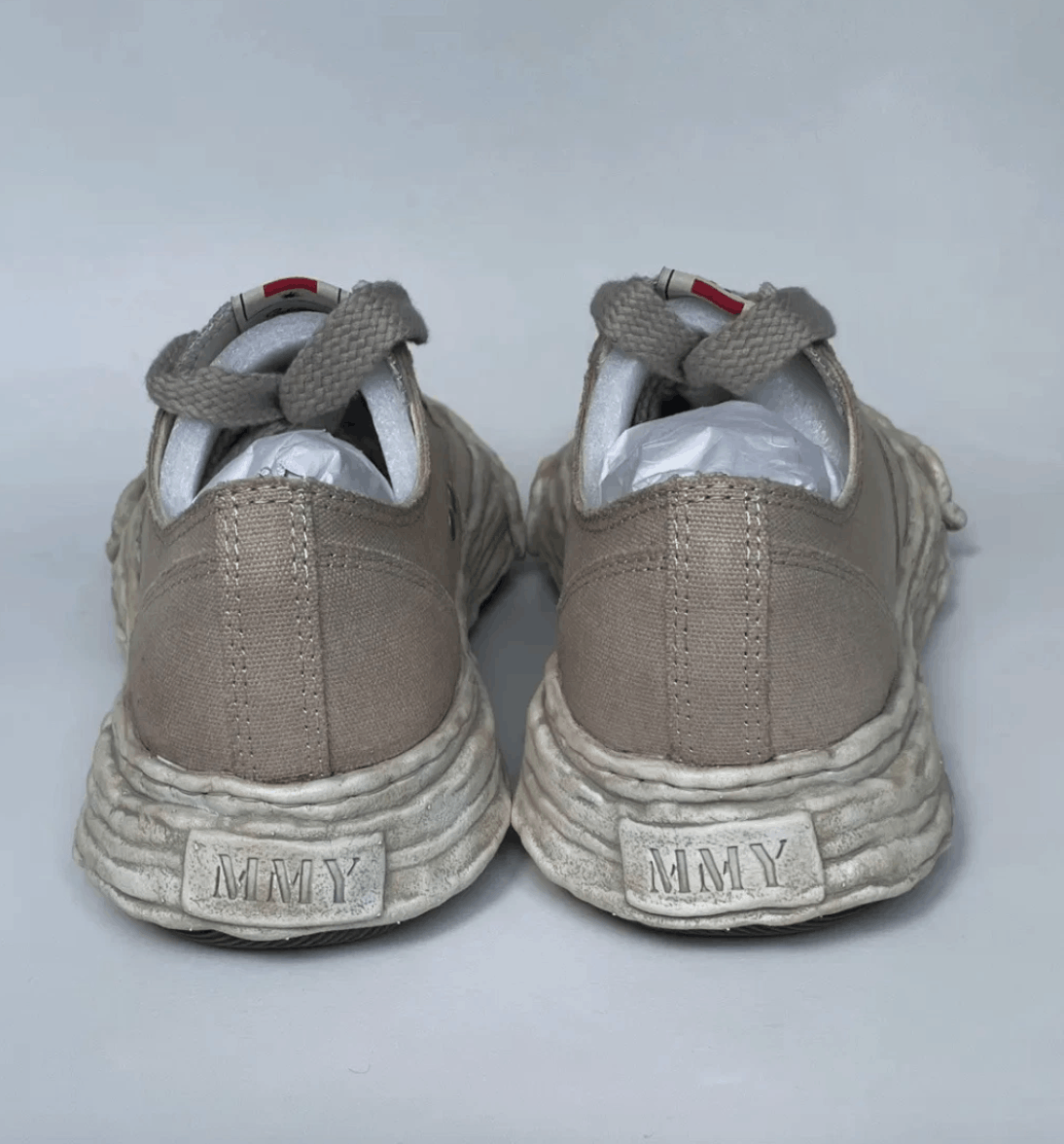 Maison MIHARA YASUHIRO Over Dyed Tan Canvas ‘Peterson’ Trainers Size US 12 / EU 45 - 8 Thumbnail