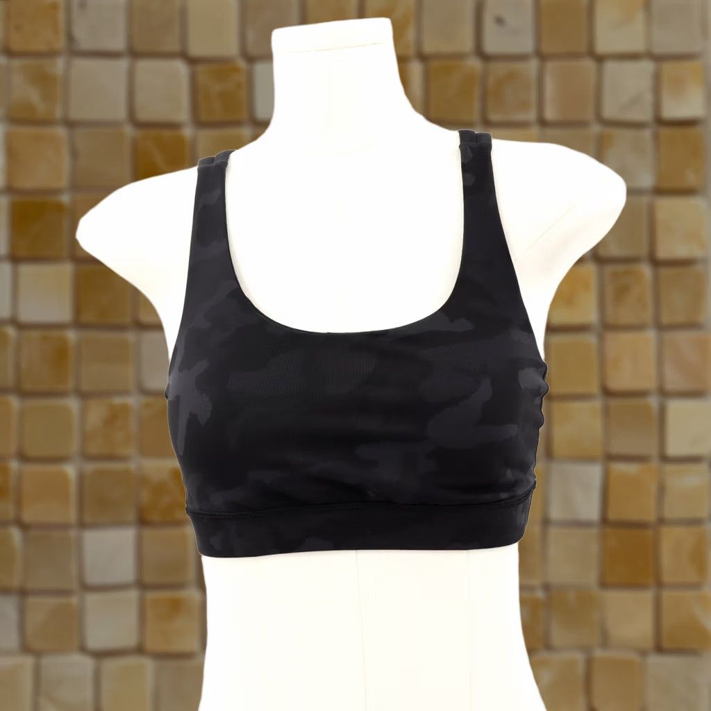 Lululemon Lululemon Women's Energy Bra Incognito Camo Multi Grey B/C Cup Sz 4 Crossback Pullover Wireless Padded Size ONE SIZE - 1 Thumbnail