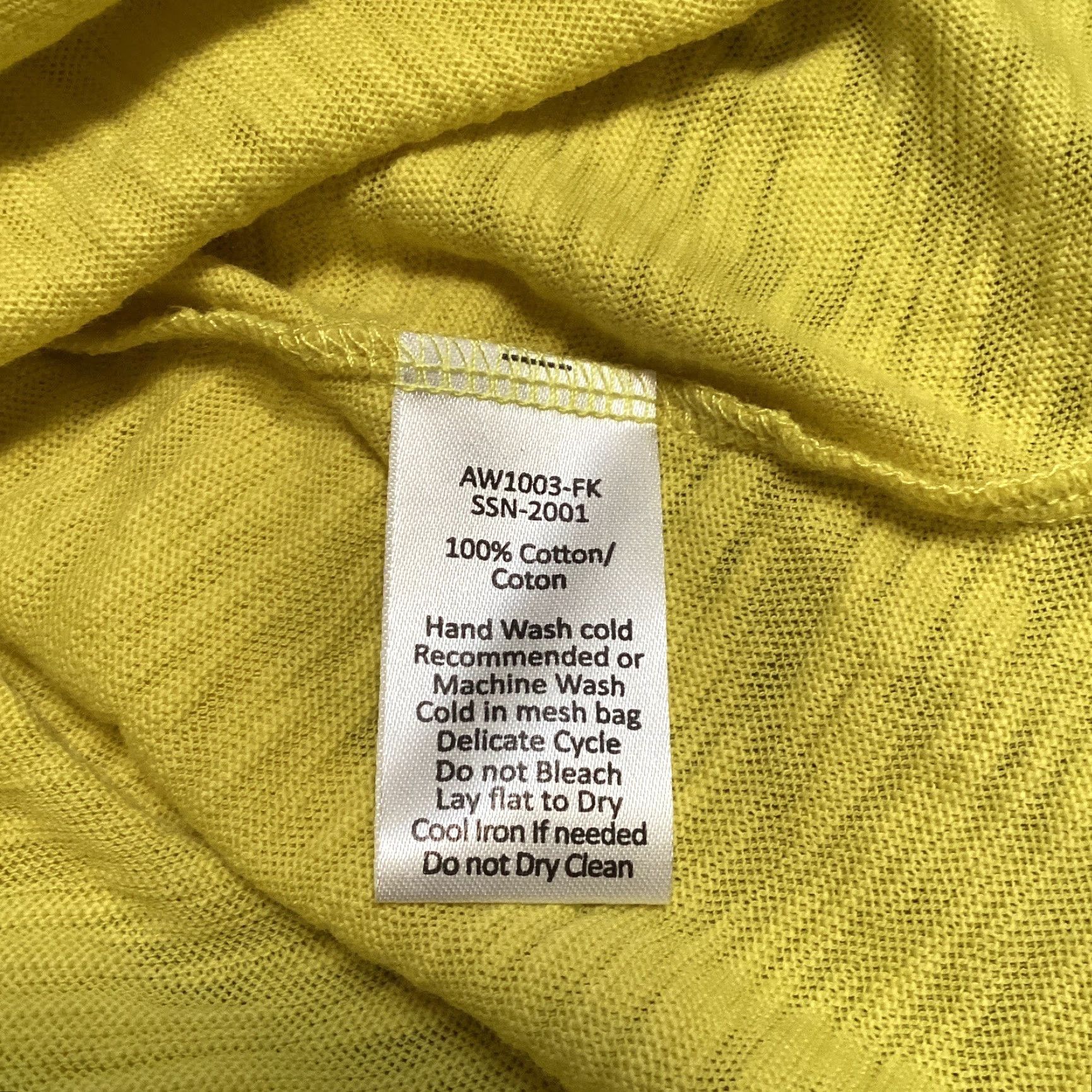 Vintage ATM Anthony Thomas Melillo T Shirt Women M Yellow Slub Jersey Cotton V Neck Top Size M / US 6-8 / IT 42-44 - 8 Thumbnail