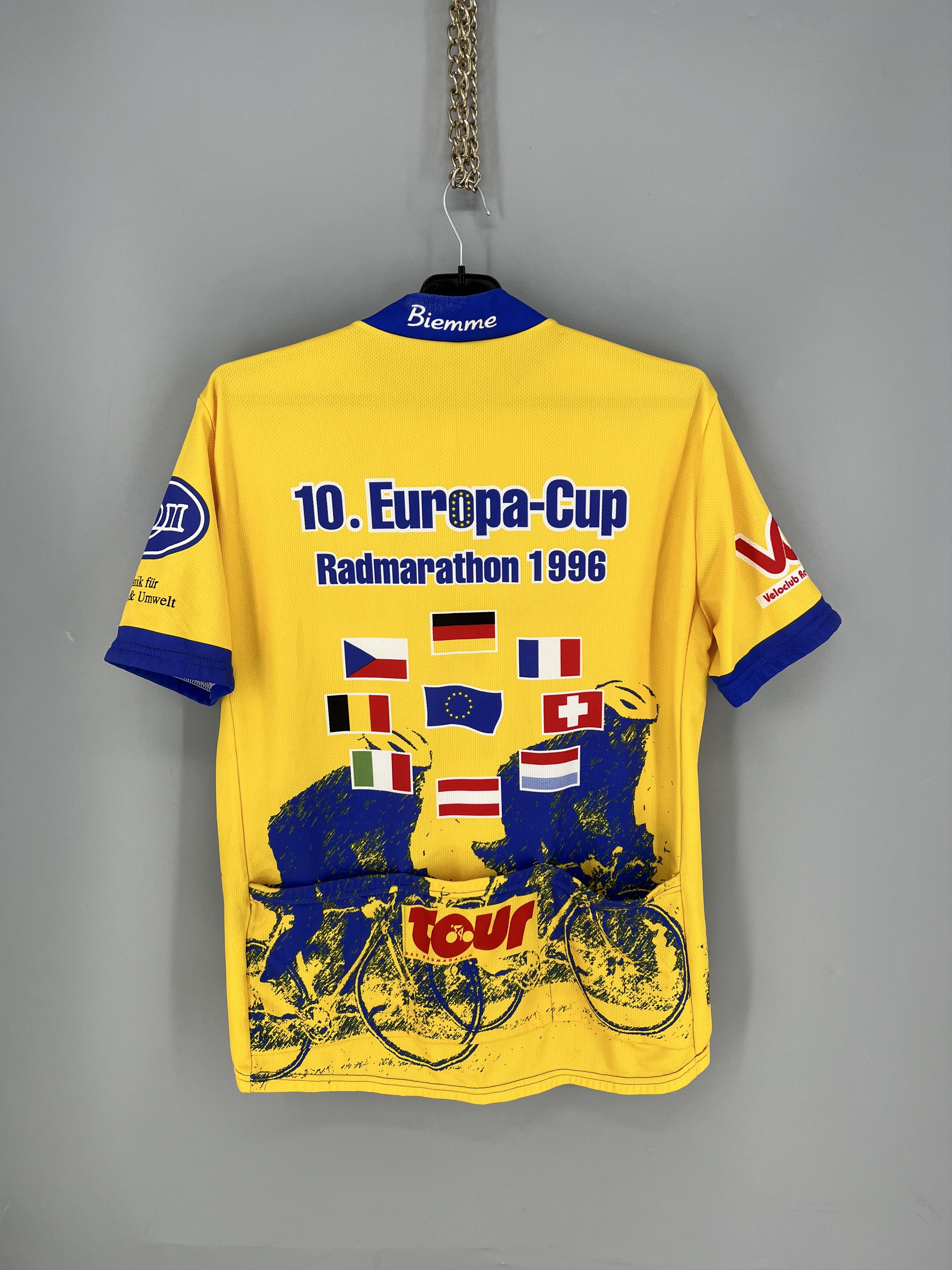 Vintage Vintage Biemme Europa-Cup 1996 Cycling Jersey Shirt Italy Size US XXL / EU 58 / 5 - 14 Thumbnail