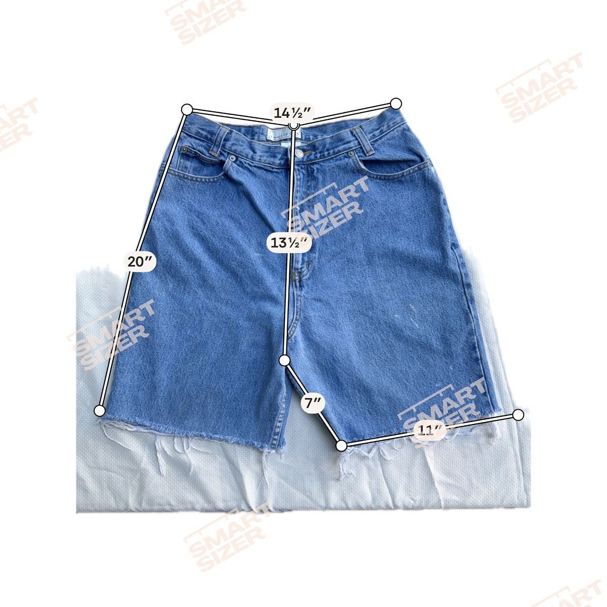 Other Vintage 90s Emerald Club Made in USA Denim Cutoffs Talon Zip Size 29" - 2 Thumbnail