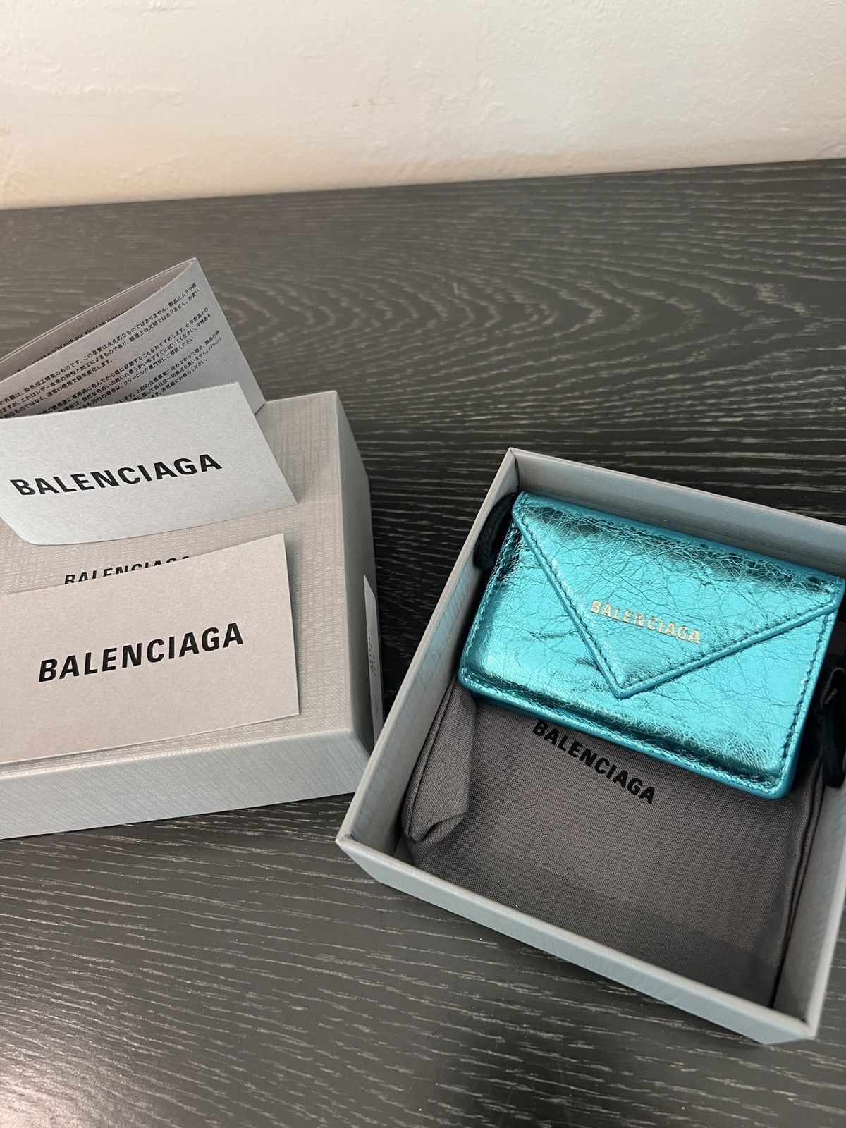 Balenciaga Metallic blue wallet with box Size ONE SIZE - 1 Thumbnail