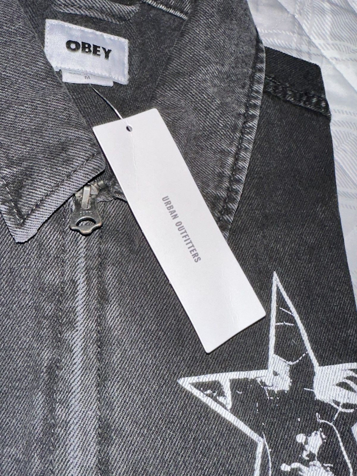 Obey Obey Propaganda Dreams Black Denim Jacket Urban Outfitters Size US M / EU 48-50 / 2 - 8 Thumbnail
