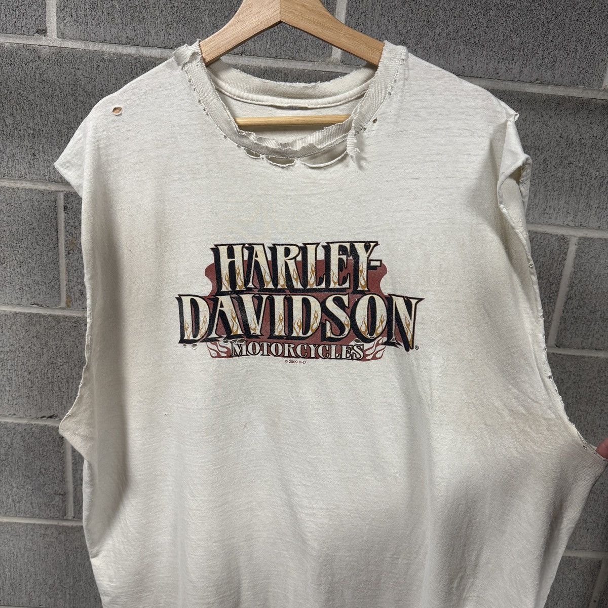 Harley Davidson Harley Davidson Thrashed Faded Distressed Shirt ERD Grunge Size US XXL / EU 58 / 5 - 3 Thumbnail