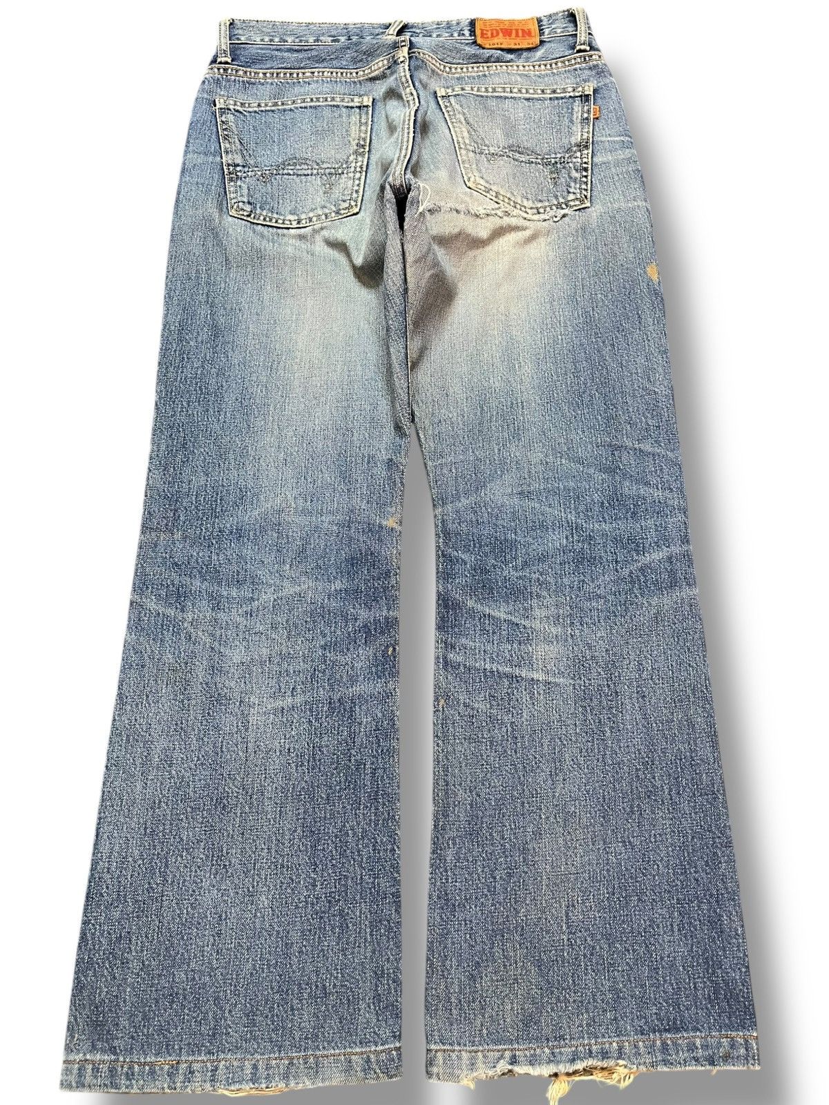Edwin Vintage Edwin 101F Flare Faded Distressed Denim Size US 30 / EU 46 - 6 Thumbnail