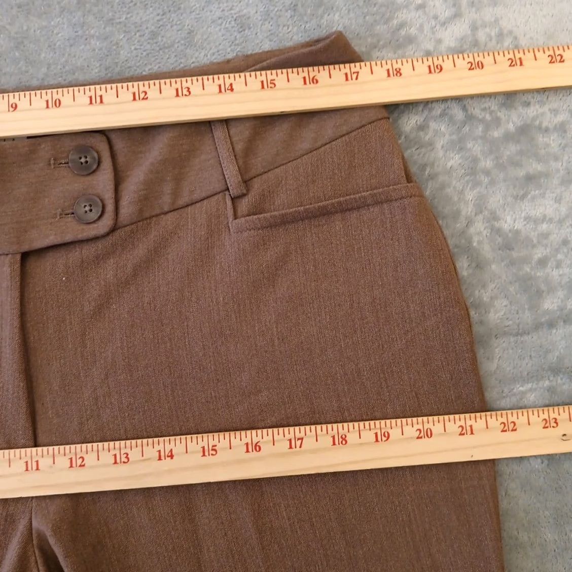Vintage Rafaella Dress Pants Womens 12 Brown High Rise 34x29 Straight Leg Inseam 29 Altered Hem Dressy Formal Start-Textiles Size 34" / US 12 / IT 48 - 2 Thumbnail