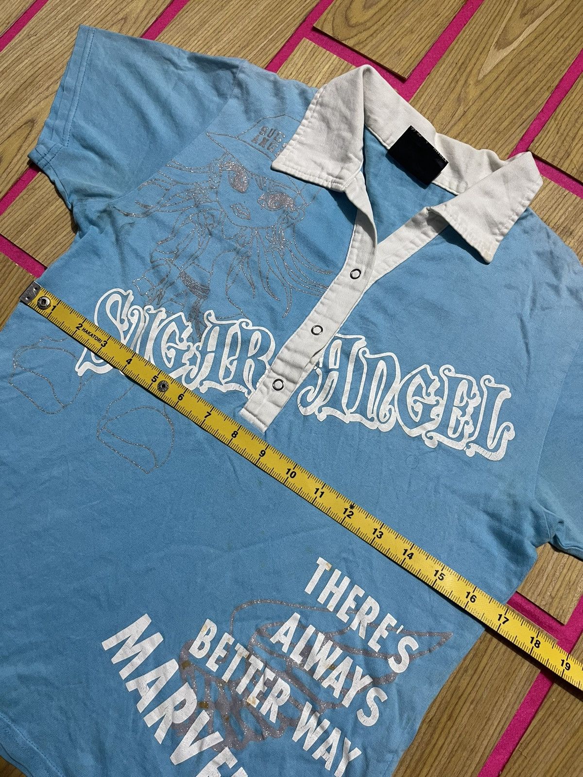 If Six Was Nine Y2K SUGAR ENGEL polo short t-shirt Size M / US 6-8 / IT 42-44 - 12 Thumbnail