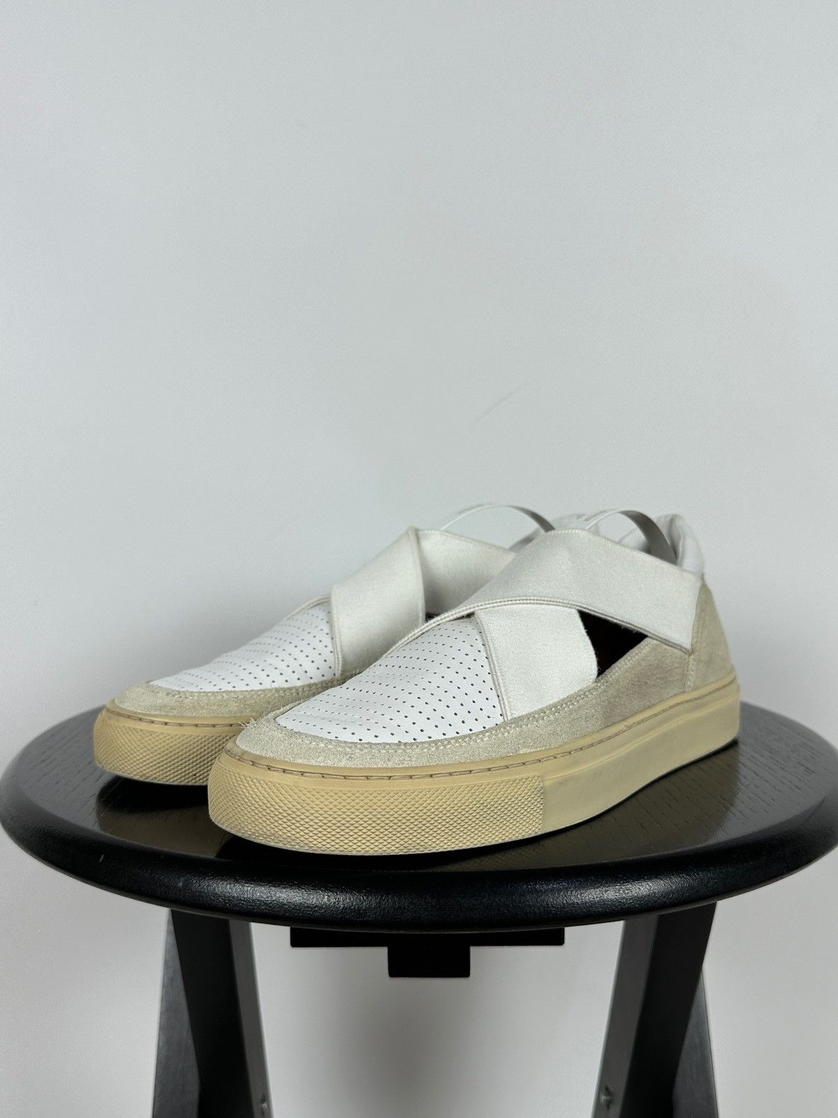 Dries Van Noten Dries Van Noten White Leather Slip-On Shoes Size US 7.5 / IT 37.5 - 10 Thumbnail