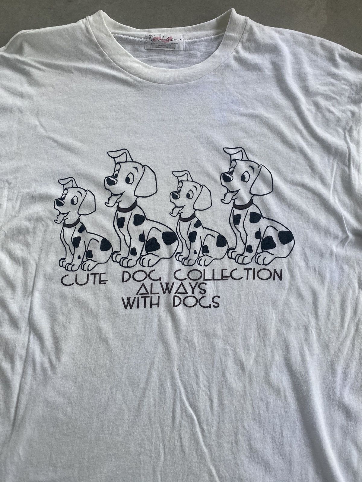Japanese Brand × Vintage VINTAGE 90s KIM ANDERSON DOG COLLECTION TEE Size US L / EU 52-54 / 3 - 2 Thumbnail