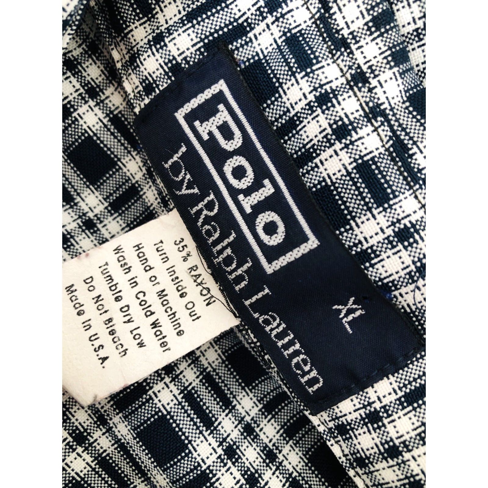 Ralph Lauren VINTAGE Polo / Ralph Lauren Plaid Embroidered Made in USA XL Shirt Mens Short Sleeve Blue / Brown / Red USA Embo Shirt XL Size US XL / EU 56 / 4 - 7 Thumbnail
