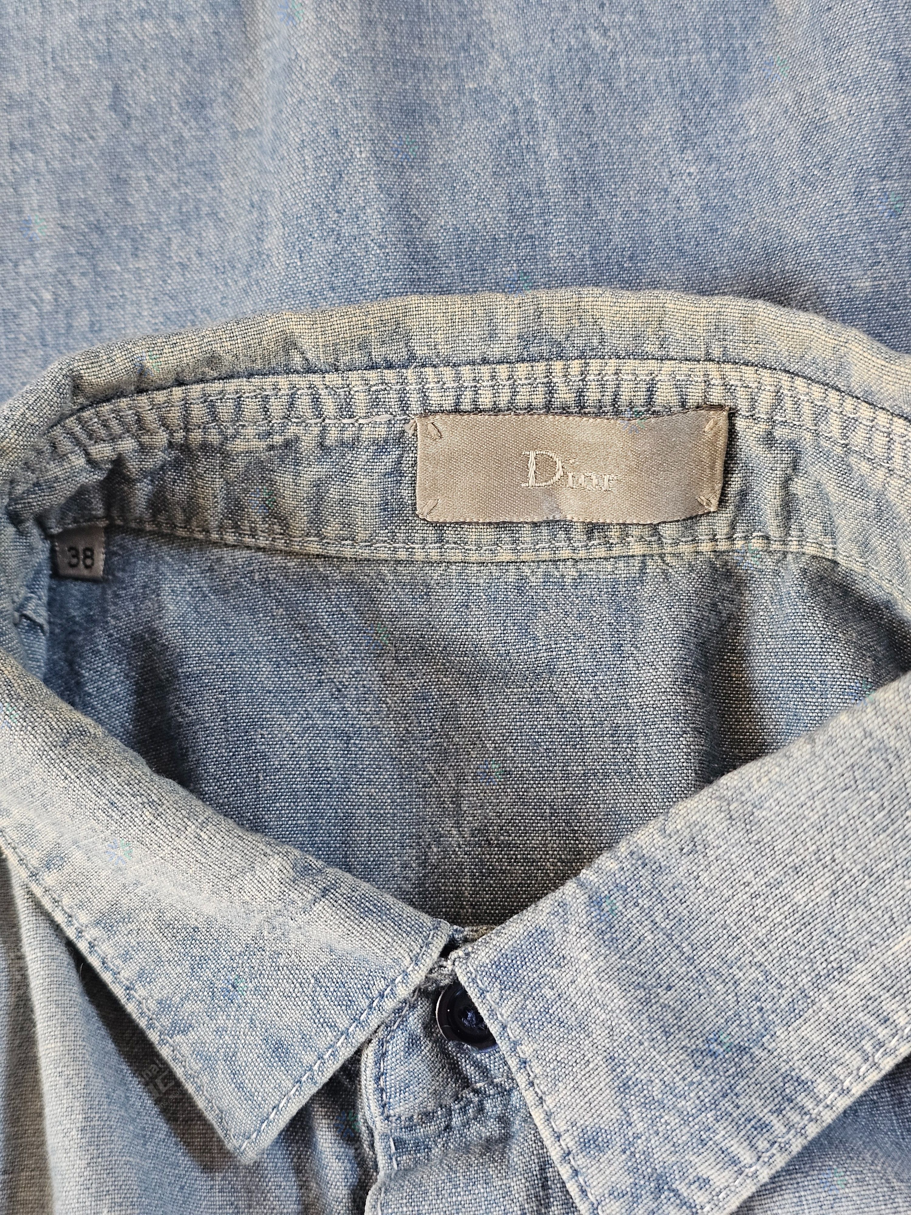 Dior Dior Men's Button-Down Long-Sleeve Denim Shirt 38/L Size US L / EU 52-54 / 3 - 5 Thumbnail