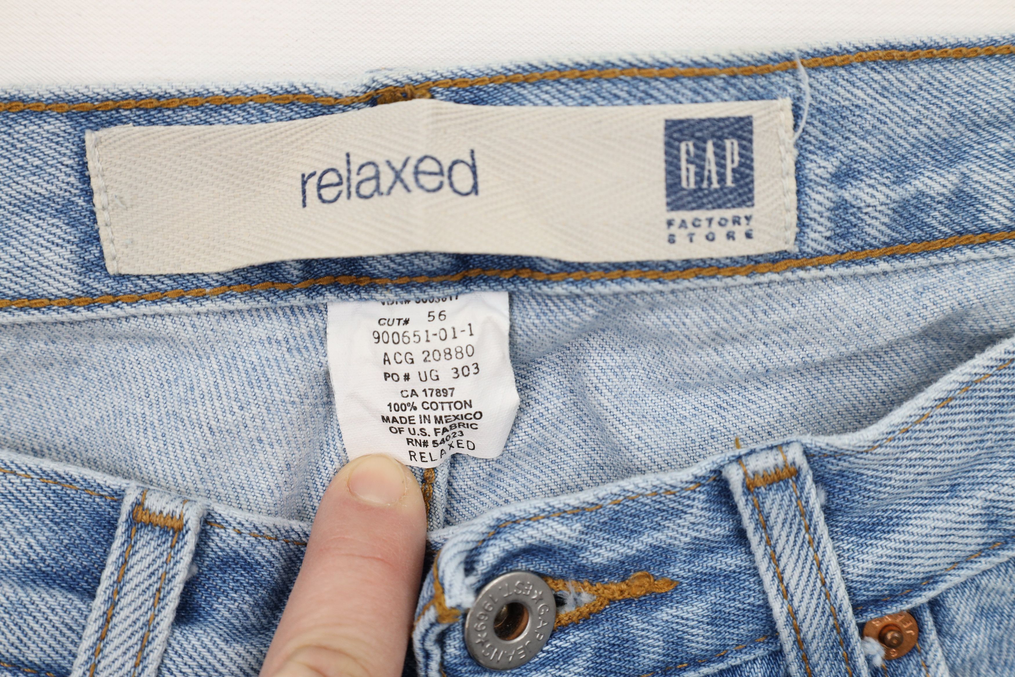 Gap × Vintage Vintage 90s Y2K Gap Relaxed Fit Denim Jeans Blue Cotton Size US 32 / EU 48 - 8 Thumbnail