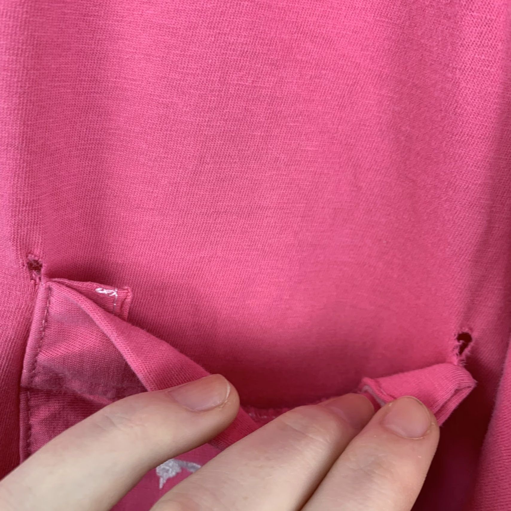 Gloria Vanderbilt VINTAGE Gloria Vanderbilt T-Shirt Shirt Women OSFA Pink Pocket Embroidered Dropped Shoulder Relaxed Fit Knit Cotton Short Sleeve Round Neck XL Size XL / US 12-14 / IT 48-50 - 6 Thumbnail
