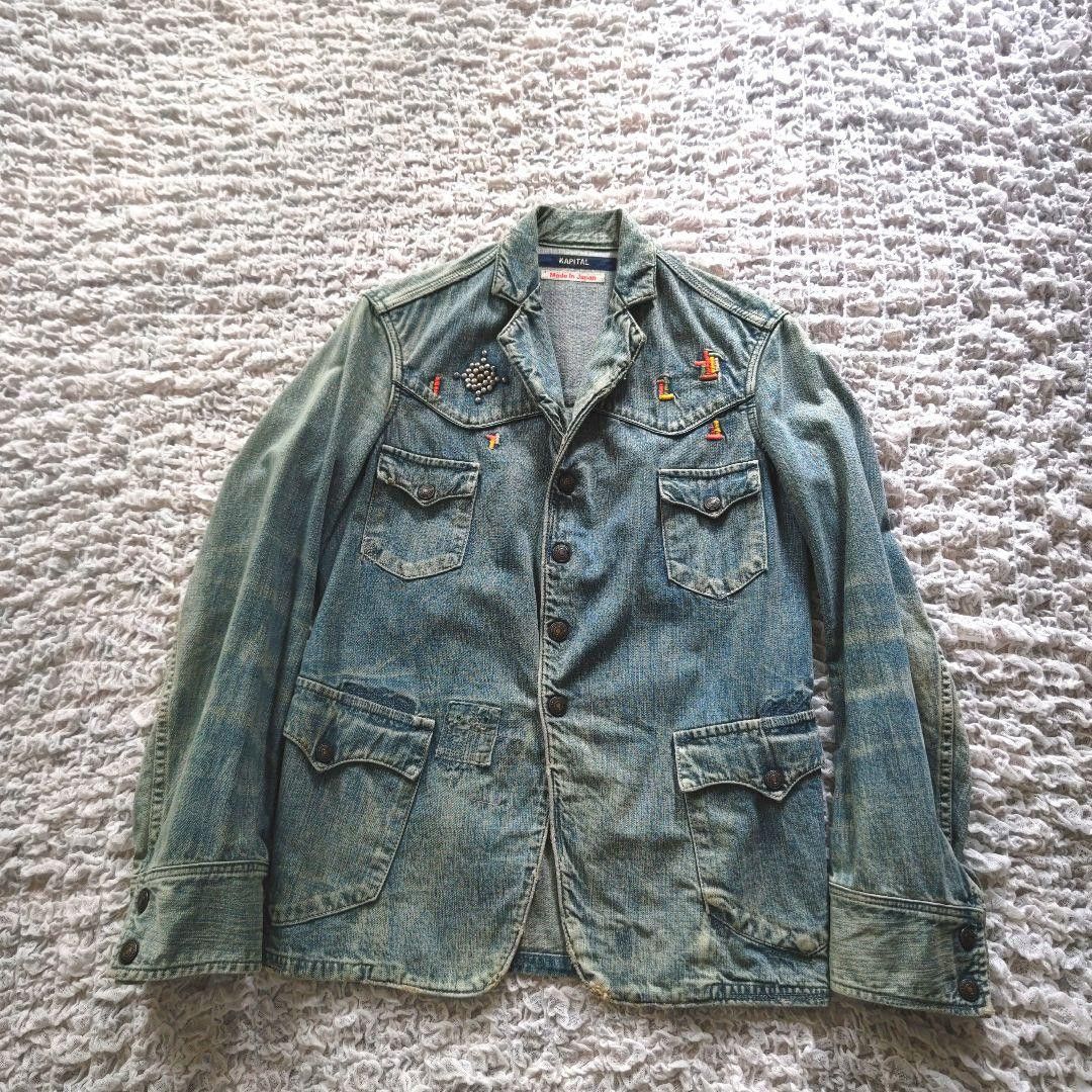 Kapital KAPITAL Denim Jacket Studded Embroidered Japan Made Vintage Size US S / EU 44-46 / 1 - 16 Thumbnail