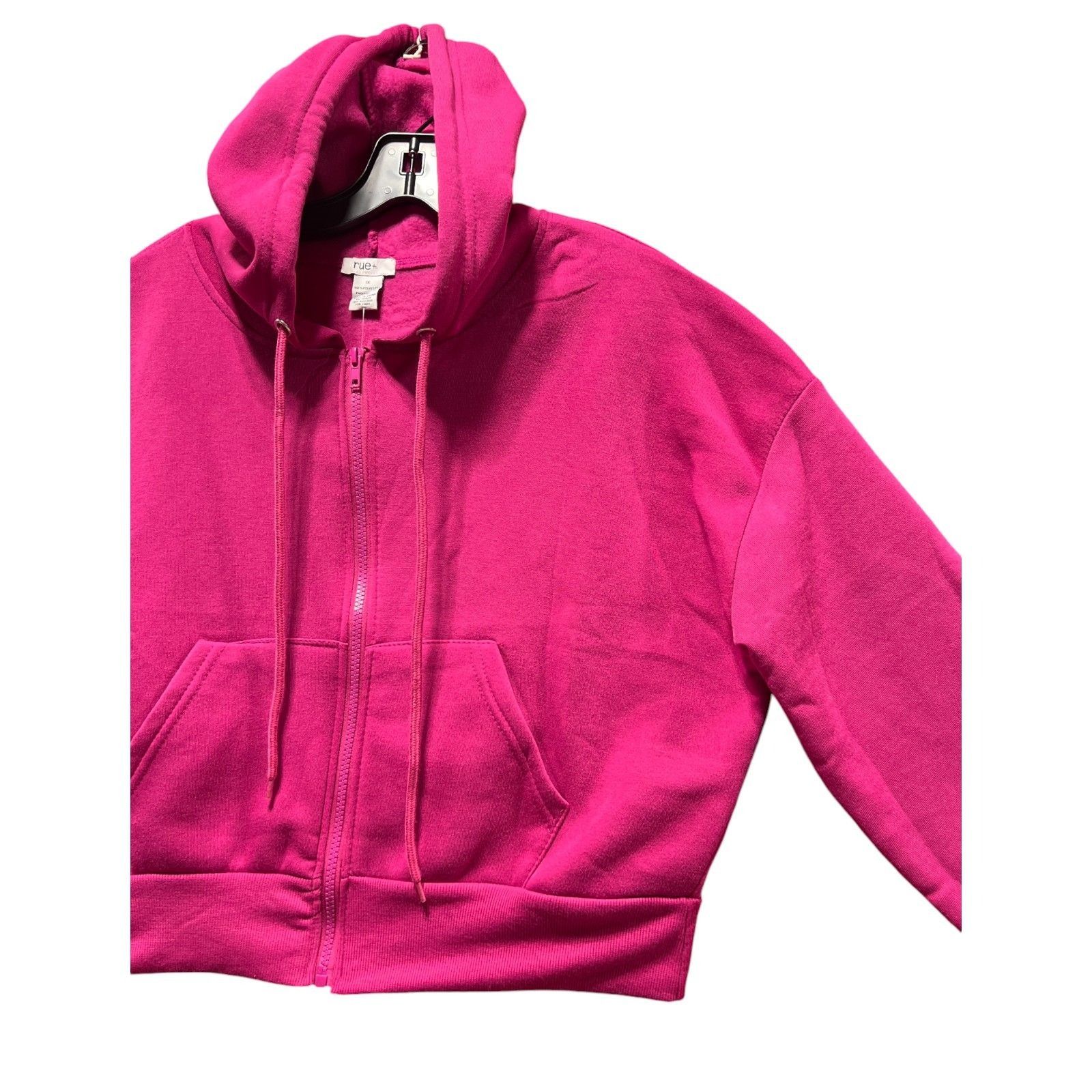 Other Rue + - Women's Long Sleeve Hooded Sweatshirt - Dark Pink - Size M / US 6-8 / IT 42-44 - 13 Thumbnail