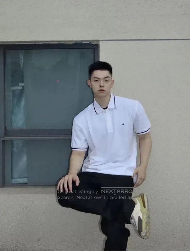 Dior Dior Men's Summer White Cotton Polo . Size US L / EU 52-54 / 3 - 8 Thumbnail