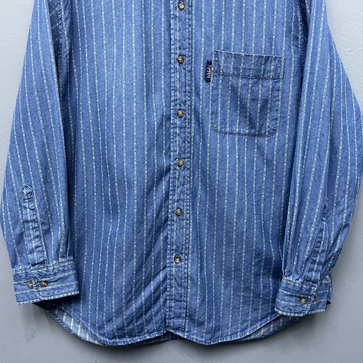 Kansai Yamamoto Kansai Jeans Button Up Shirt Size US L / EU 52-54 / 3 - 4 Thumbnail