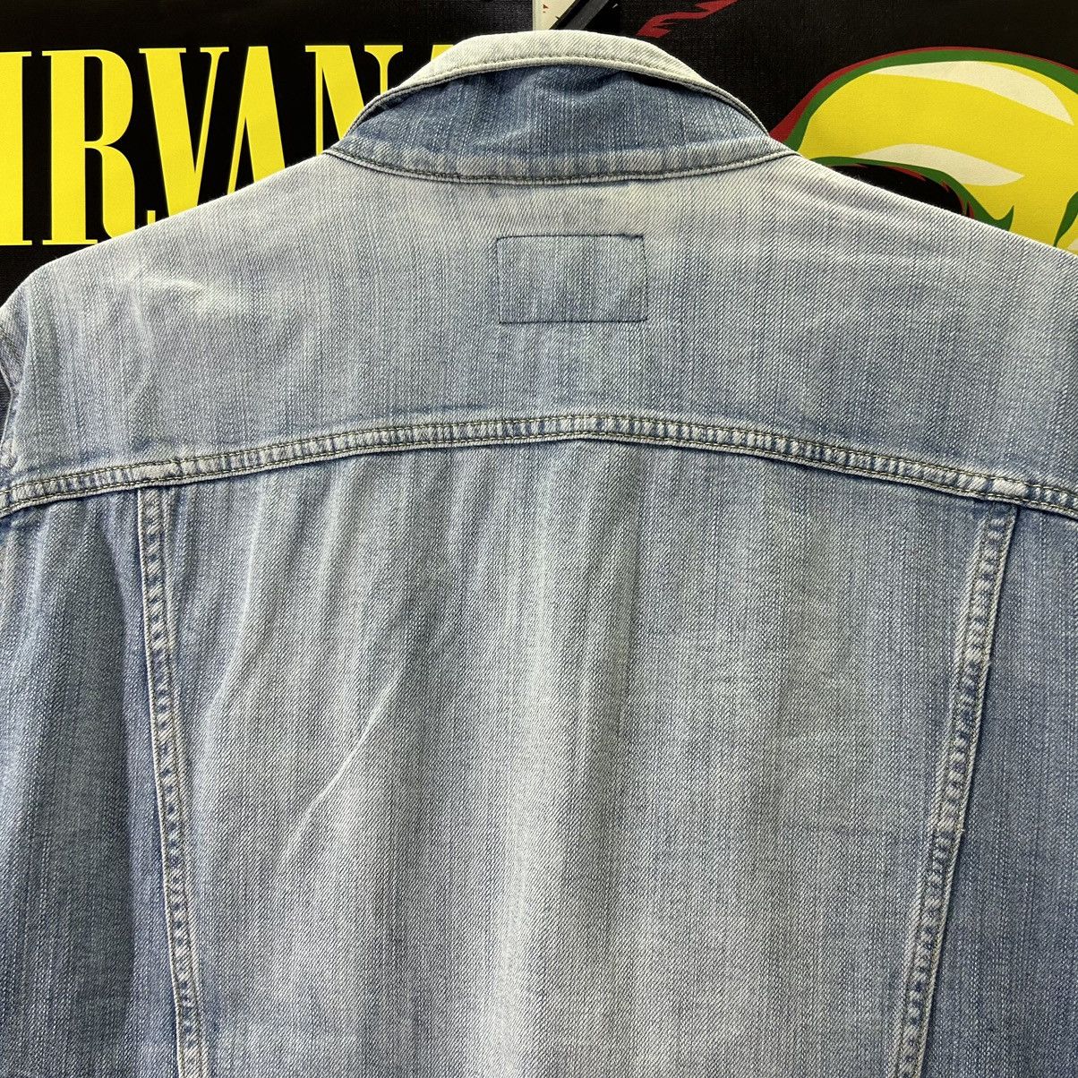 Japanese Brand × Vintage Vintage Japanese Brand Wash Blue Distressed Trucker Jacket Size US L / EU 52-54 / 3 - 9 Thumbnail
