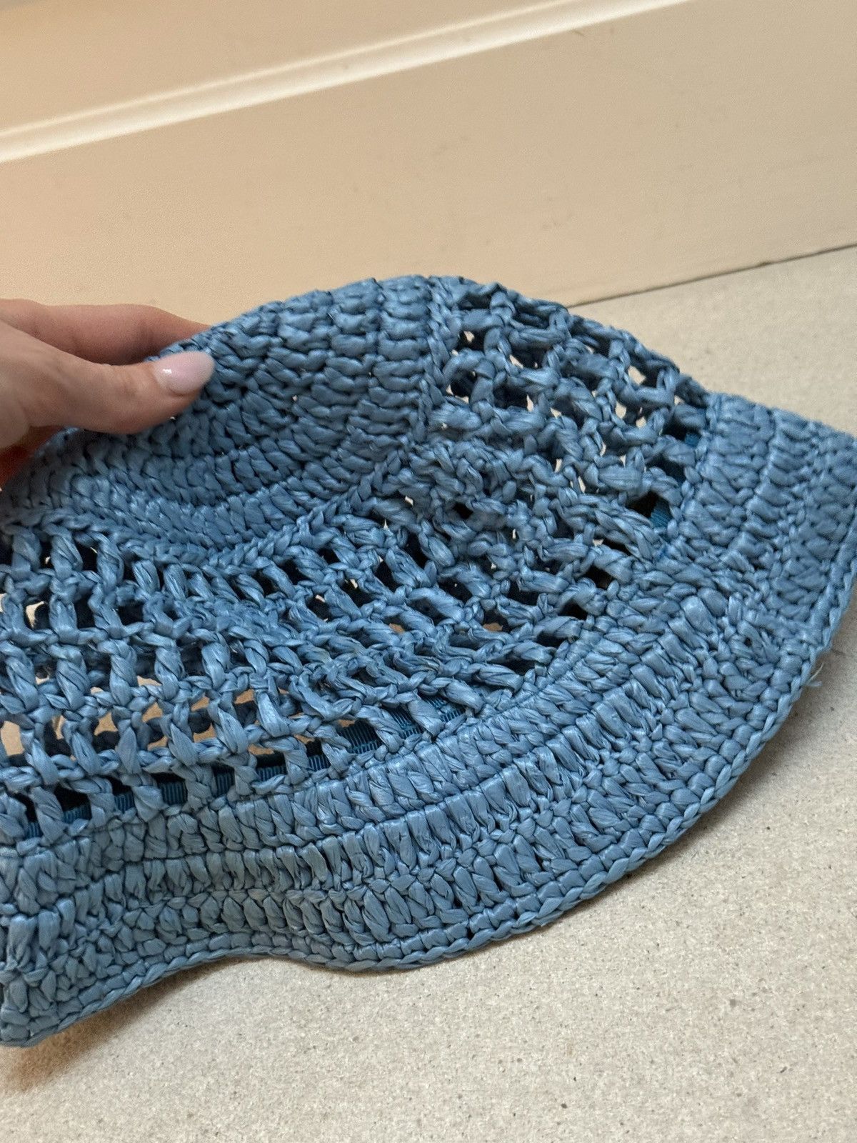 Prada Prada blue crochet bucket hat Size ONE SIZE - 4 Thumbnail