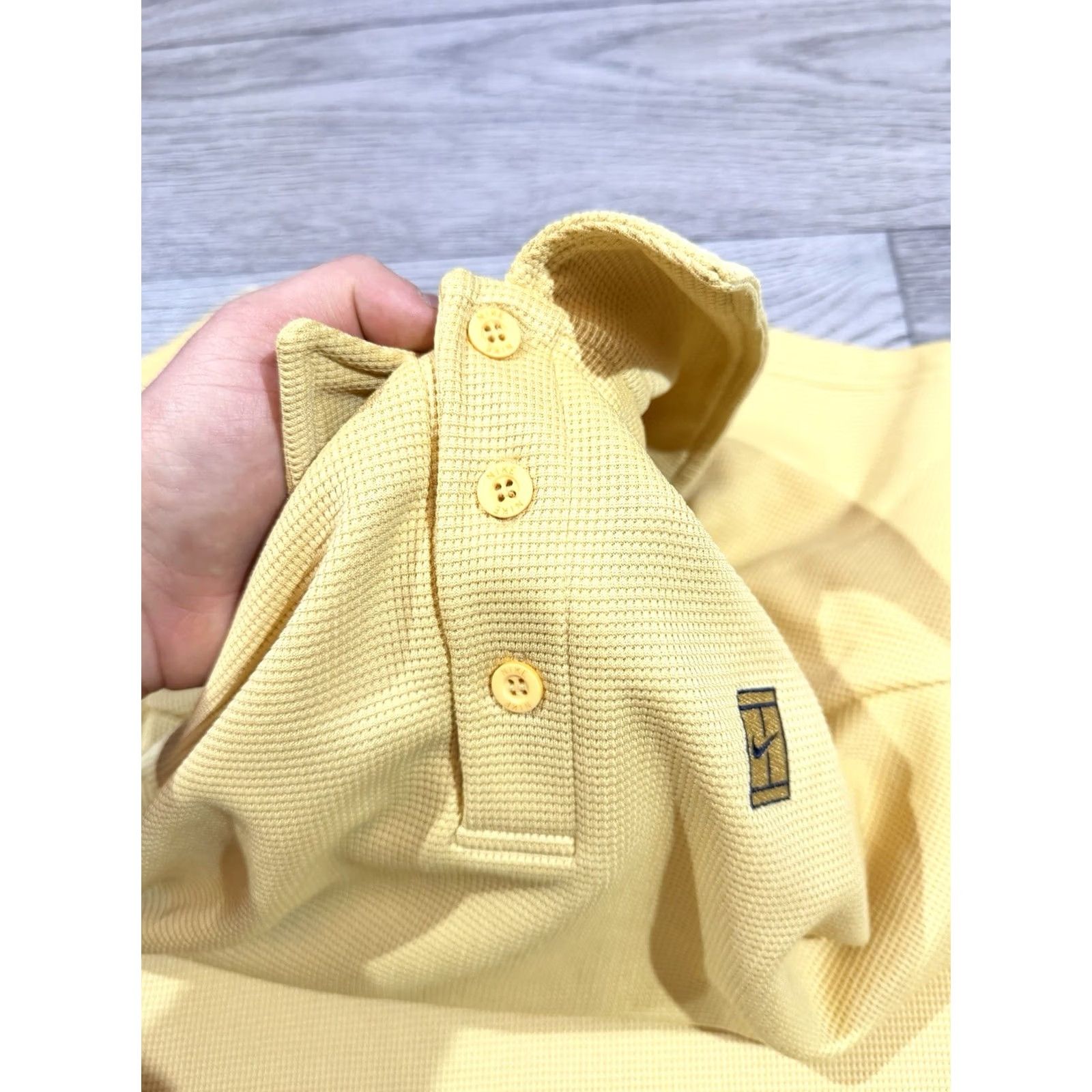 Nike Nike Court Tennis Polo Shirt Mens Size M Yellow Mini Logo Size US M / EU 48-50 / 2 - 6 Thumbnail