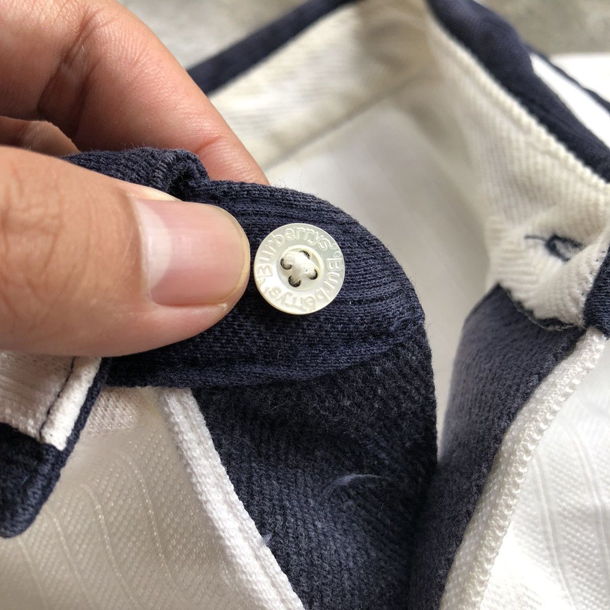 Burberry × Vintage Vintage Burberry London Single Pocket Collar Polos 🍒 Size US L / EU 52-54 / 3 - 5 Thumbnail