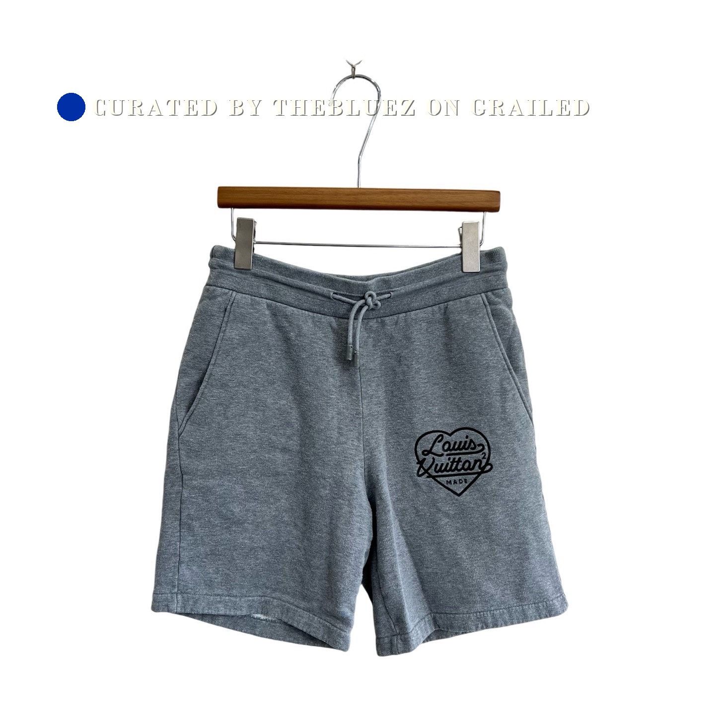 Louis Vuitton LV x NIGO Gray Heart Logo Shorts Size US 32 / EU 48 - 1 Thumbnail