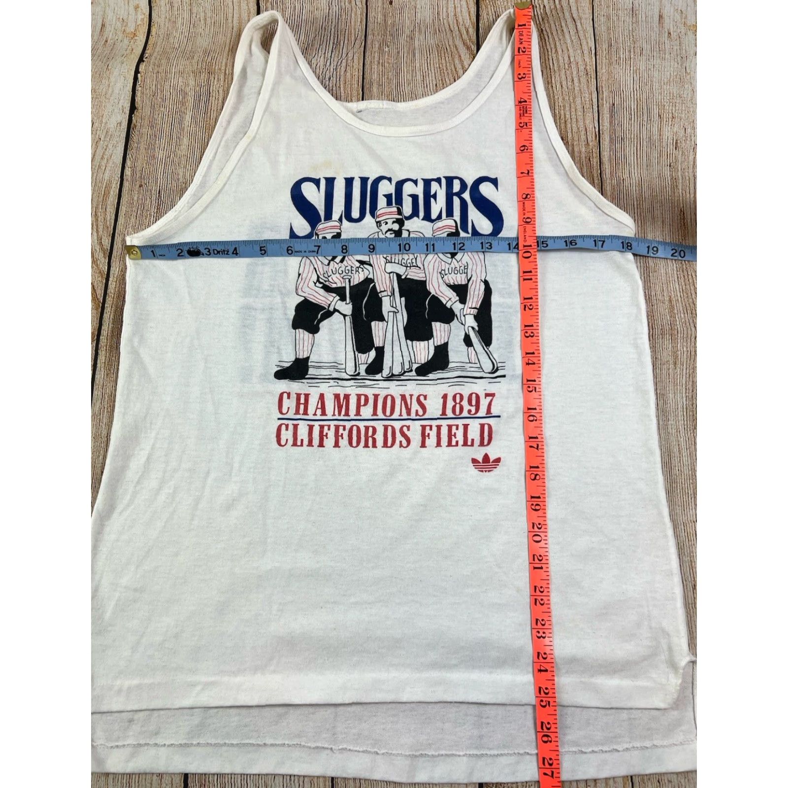 Adidas VINTAGE Adidas Sluggers Tank Top Shirt MENS S White 80s Graphic Print Size US S / EU 44-46 / 1 - 5 Thumbnail