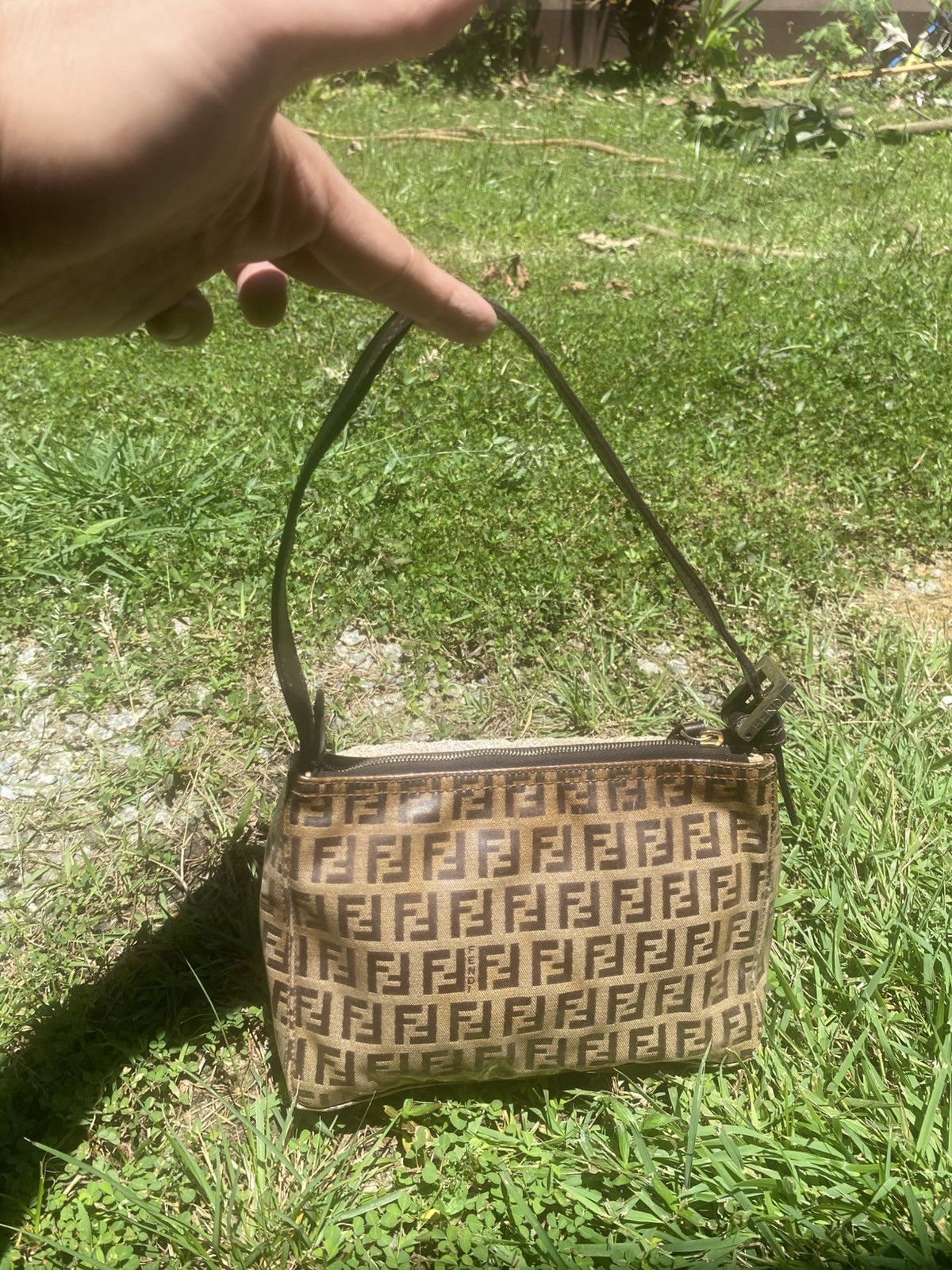 Fendi Authentic Fendi Zucchino PVC Pochette Bag Size ONE SIZE - 1 Thumbnail