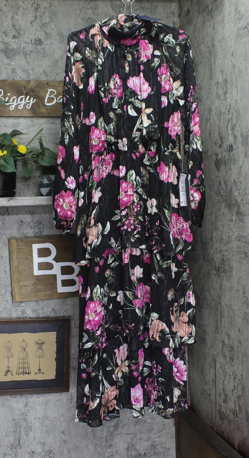 Other New Rachel By Rachel Roy Mae Dress Cascade Garden Black 12 Size XL / US 12-14 / IT 48-50 - 1 Thumbnail