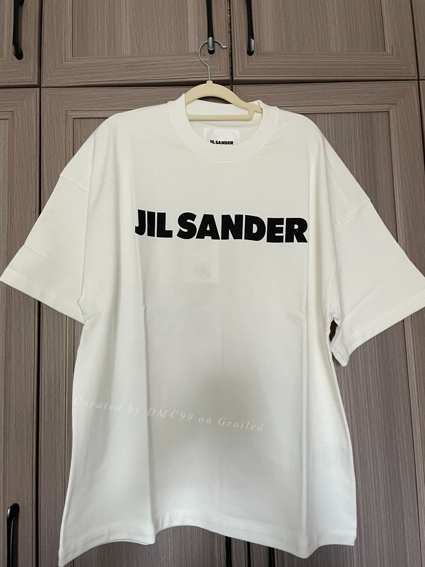 Jil Sander JIL SANDER White Logo Cotton T-Shirt Men Size US L / EU 52-54 / 3 - 1 Thumbnail