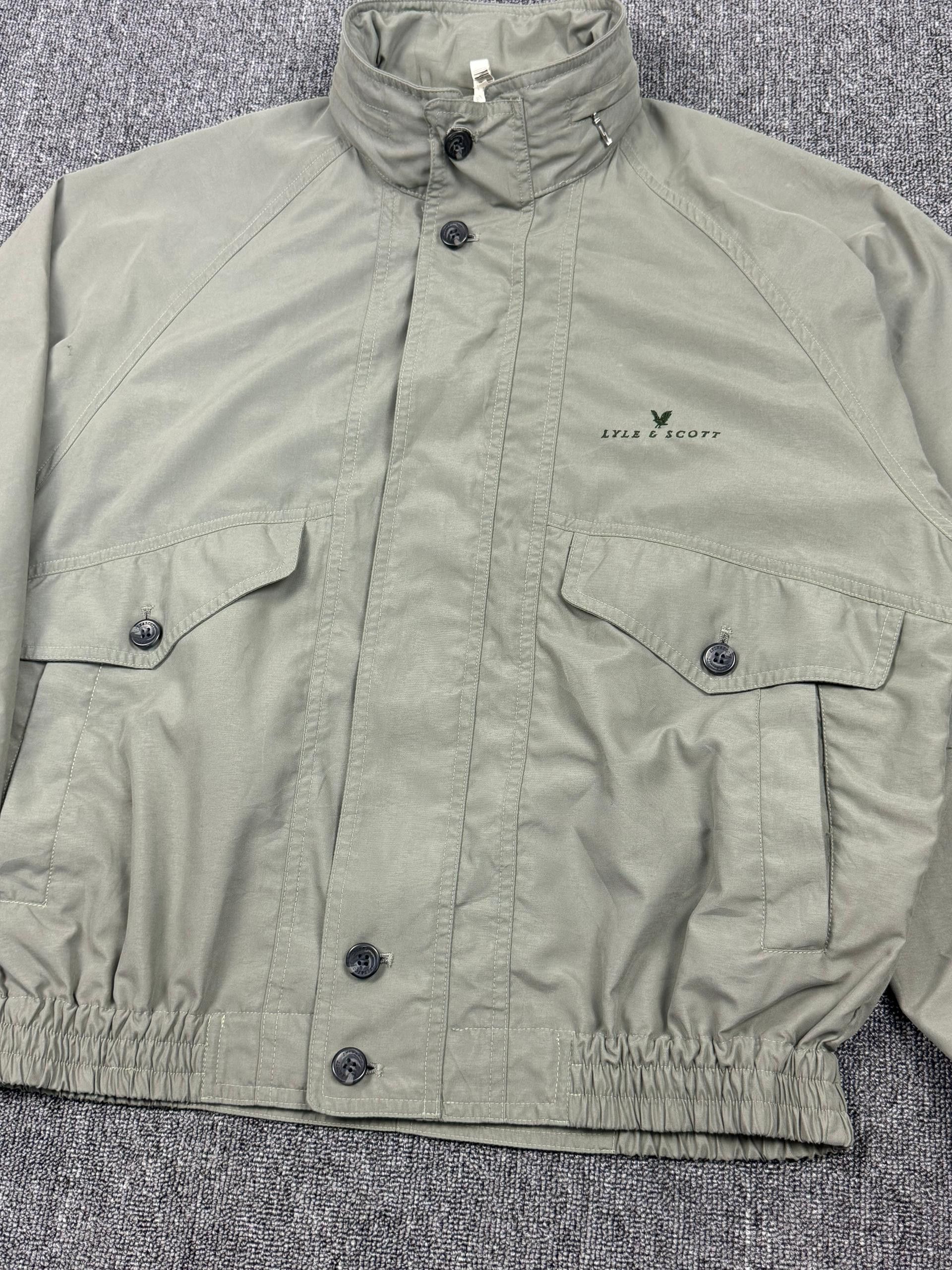Lyle & Scott Vintage 90s Lyle & Scott Casual Light Bomber Jacket Size US L / EU 52-54 / 3 - 3 Thumbnail