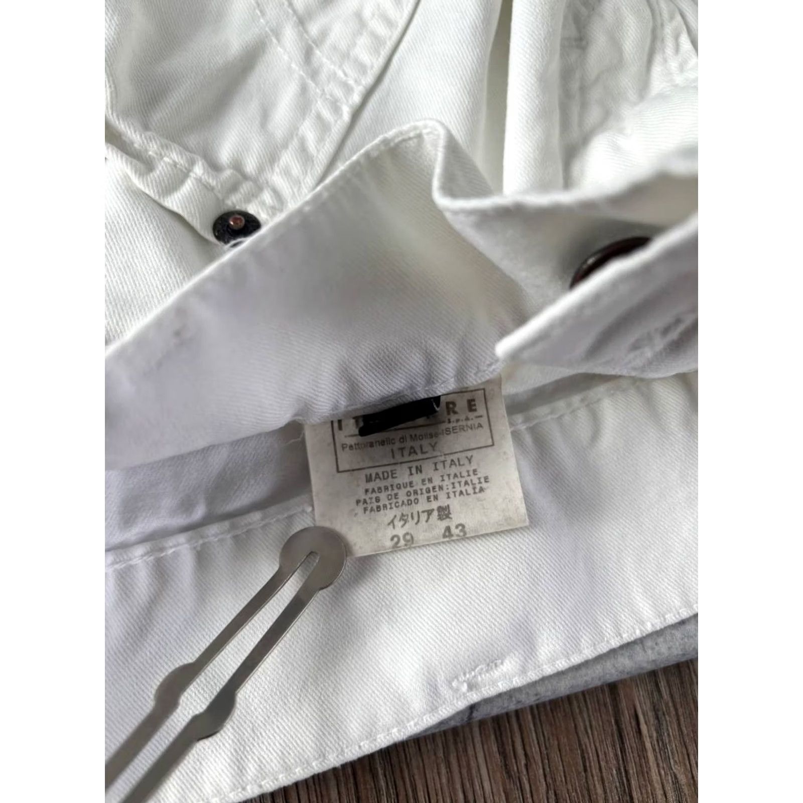 Dolce & Gabbana Dolce&Gabbana Jeans Woman White Cotton Denim Bootcut 29 Medium Rise 33in Inseam 5-Pocket Logo Button Vintage No Mens Womens Girls Size 29" - 6 Thumbnail