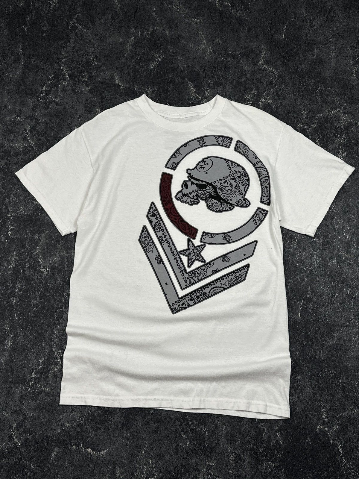 Le Grande Bleu (L.G.B.) Bedrock x L.G.B white t-shirt undercover