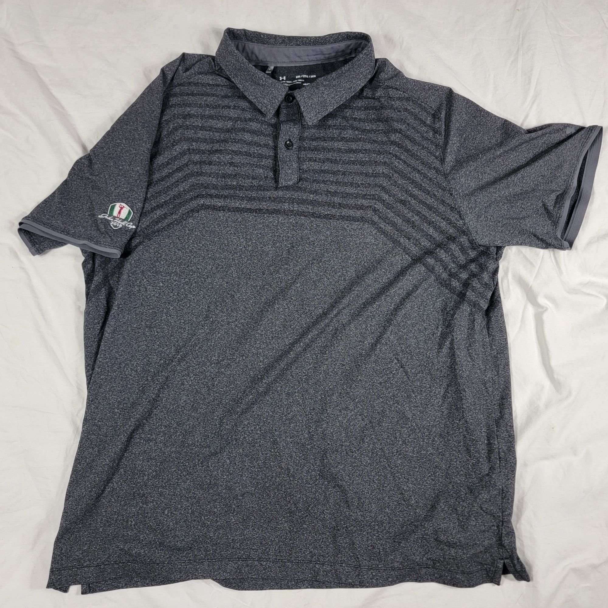 Under Armour Under Armour Mens 2XL Dark Gray Polo Shirt John Hall Cup 201 Size US XXL / EU 58 / 5 - 1 Thumbnail