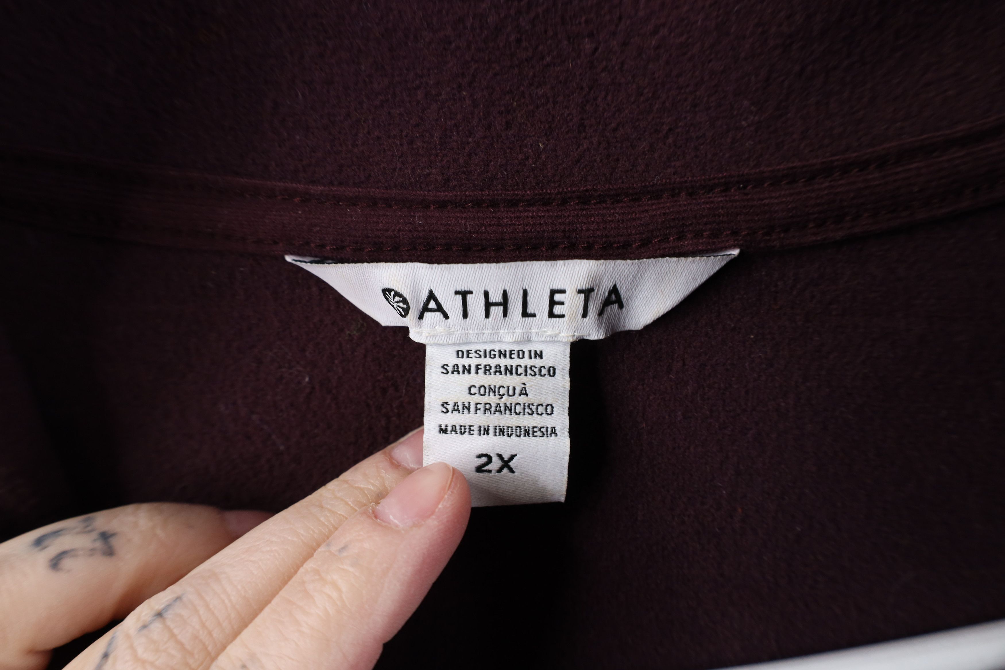 Athleta Athleta Deep Pile Fleece Snap Button Pullover Jacket Top Size XXL / US 16-18 / IT 52-54 - 7 Thumbnail