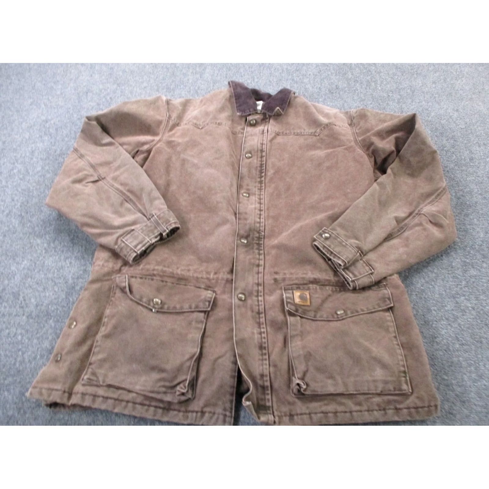 Carhartt Carhartt Jacket Mens XLT Brown Chore Coat Blanket Lined Outdoors Work C52 CHT Size US XL / EU 56 / 4 - 2 Thumbnail