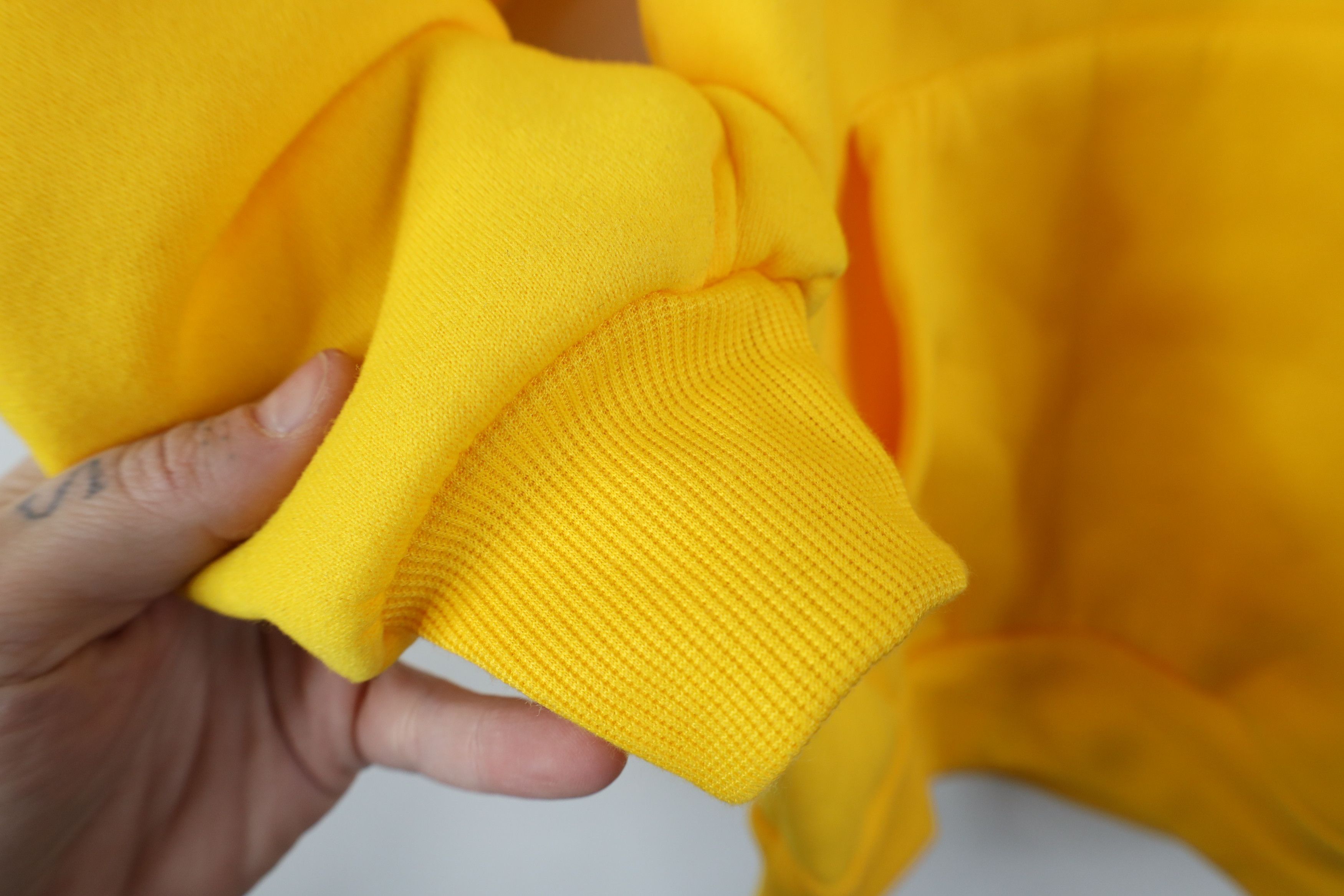 Vintage Vintage 90s Y2K Streetwear Thick Hoodie Sweatshirt Yellow Size US S / EU 44-46 / 1 - 6 Thumbnail
