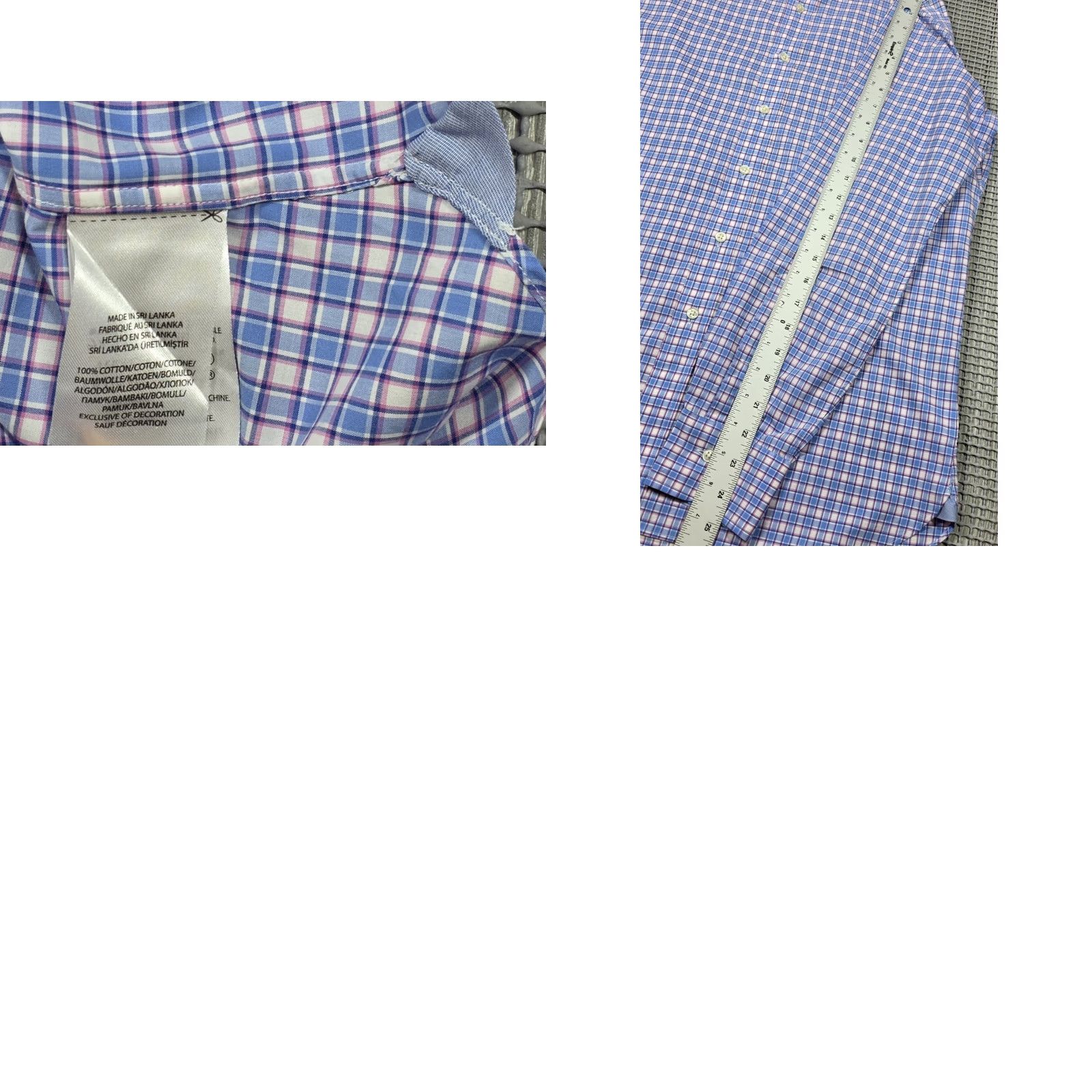 Polo Ralph Lauren Polo Ralph Lauren Button-Up Shirt S Cotton Stretch Blue Pink Check Long Sleeve Mens Regular Size S Size US S / EU 44-46 / 1 - 9 Thumbnail