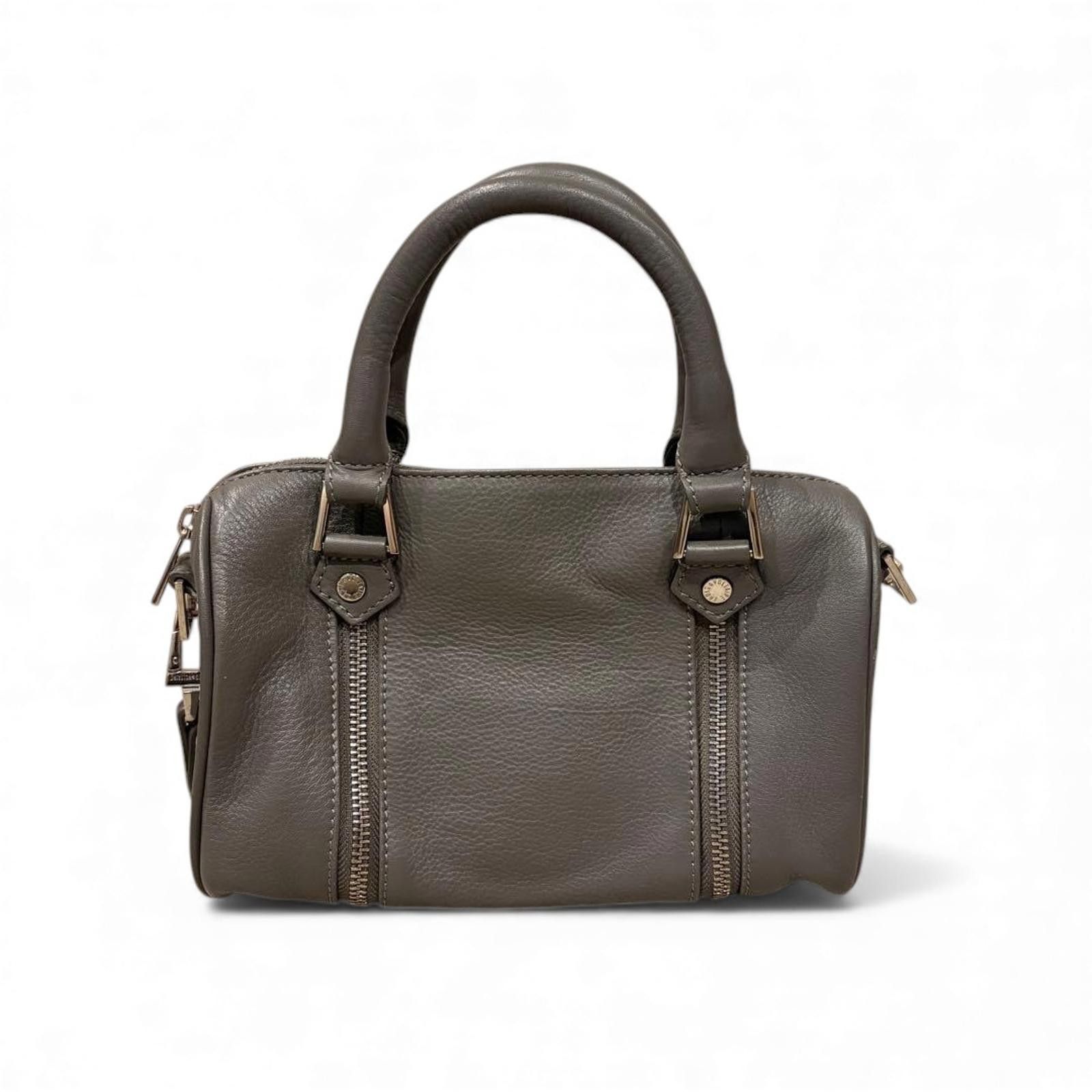 Zadig & Voltaire Zadig & Voltaire - Grey Leather Handbag Dual Handles Size ONE SIZE - 3 Thumbnail