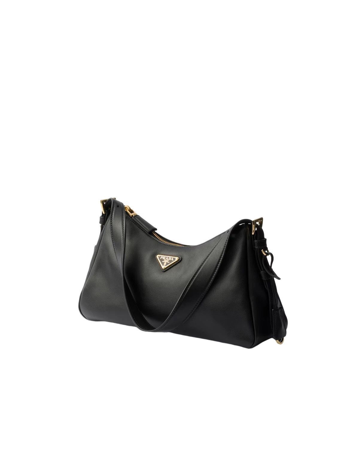 Prada PRADA Aimee Med Black Leather Shoulder Bag New Auth $2950 Size ONE SIZE - 2 Thumbnail