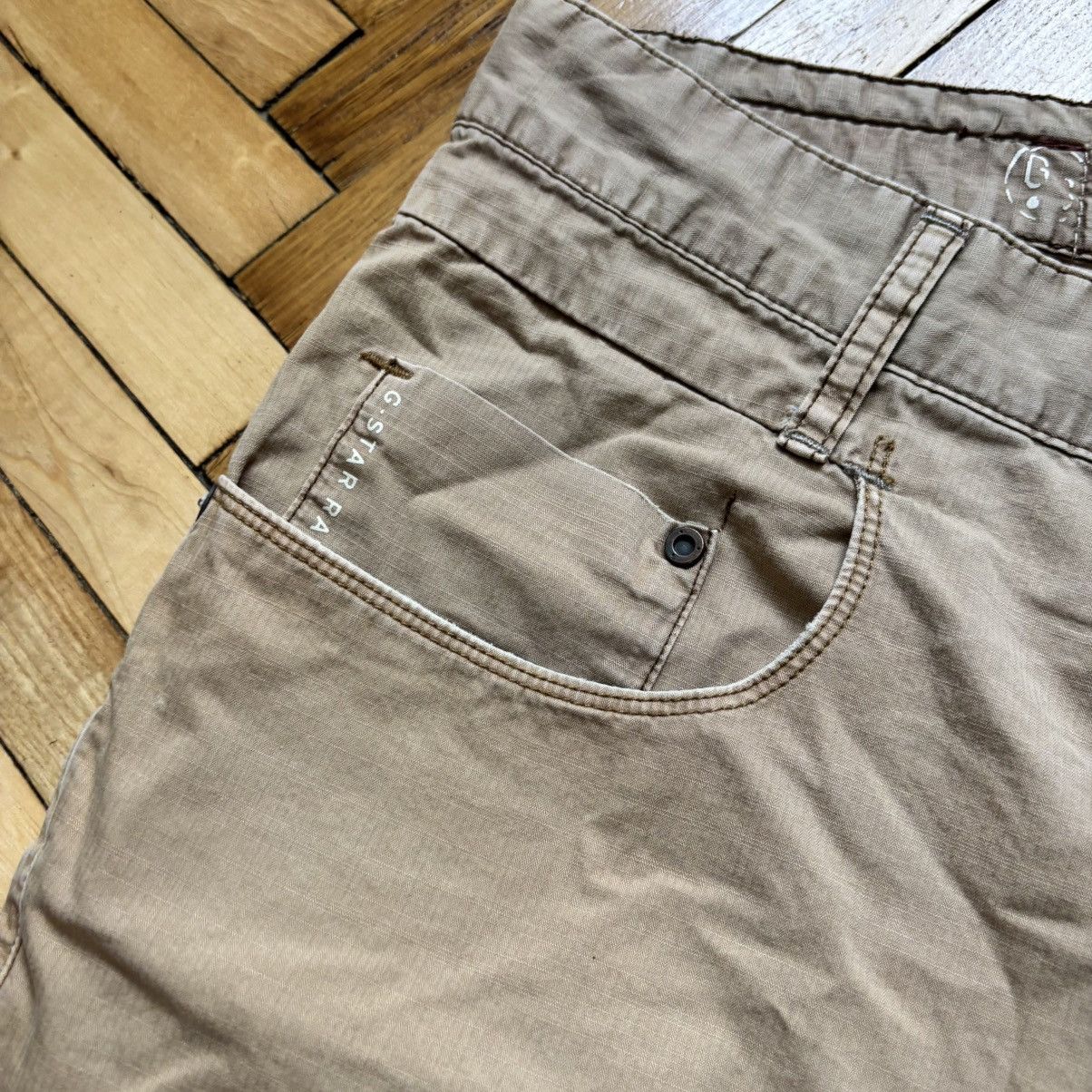 G-Star Mens Vintage G Star Raw Cargo Shorts rare army Y2K Size US 31 - 5 Thumbnail