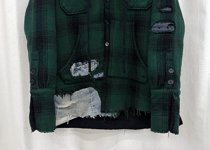 Greg Lauren Greg Lauren checkered flannel hooded jacket Size US L / EU 52-54 / 3 - 4 Thumbnail