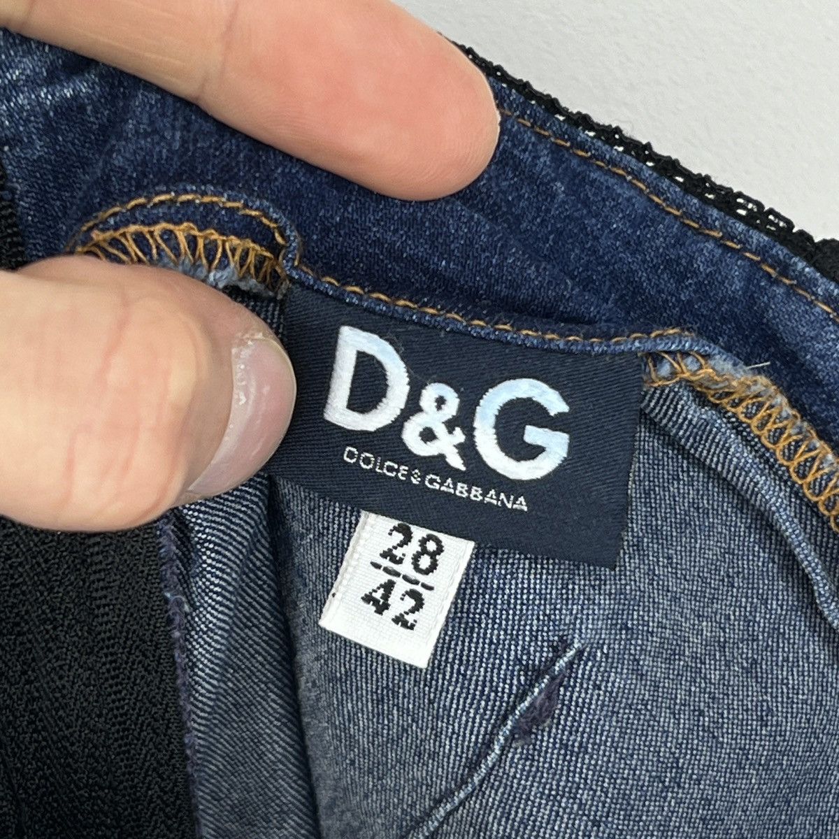 Dolce & Gabbana Dolce Gabbana D&G Mini Denim Dress Small Y2K Coquette Size S / US 4 / IT 40 - 9 Thumbnail