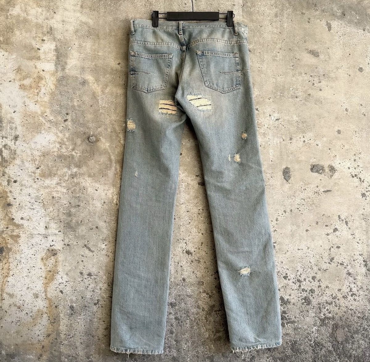 Dior Dior Homme SS06 Runway Hedi Slimane Era Crash Repair Denim Size US 33 - 2 Thumbnail