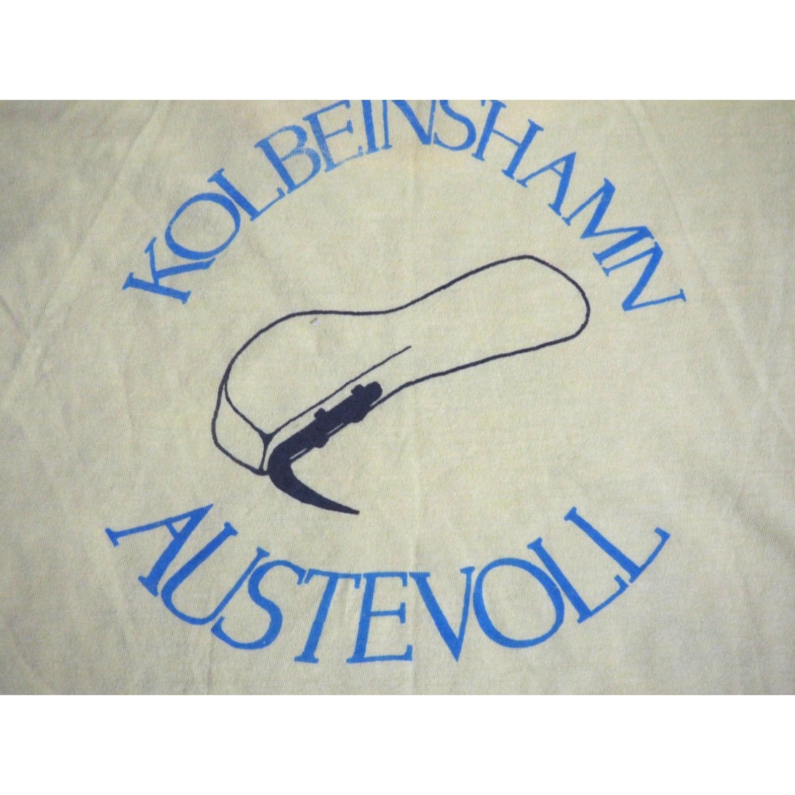 Vintage VINTAGE VTG 90s Norwegian Kolbeinshamn Village Pastel Yellow Euro Tee T-Shirt Mens M Size US M / EU 48-50 / 2 - 8 Thumbnail