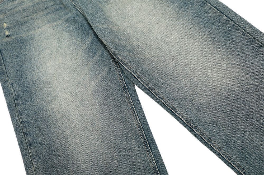 Japanese Brand × Jean American retro men's loose punk distressed washed jeans Size US 32 / EU 48 - 6 Thumbnail