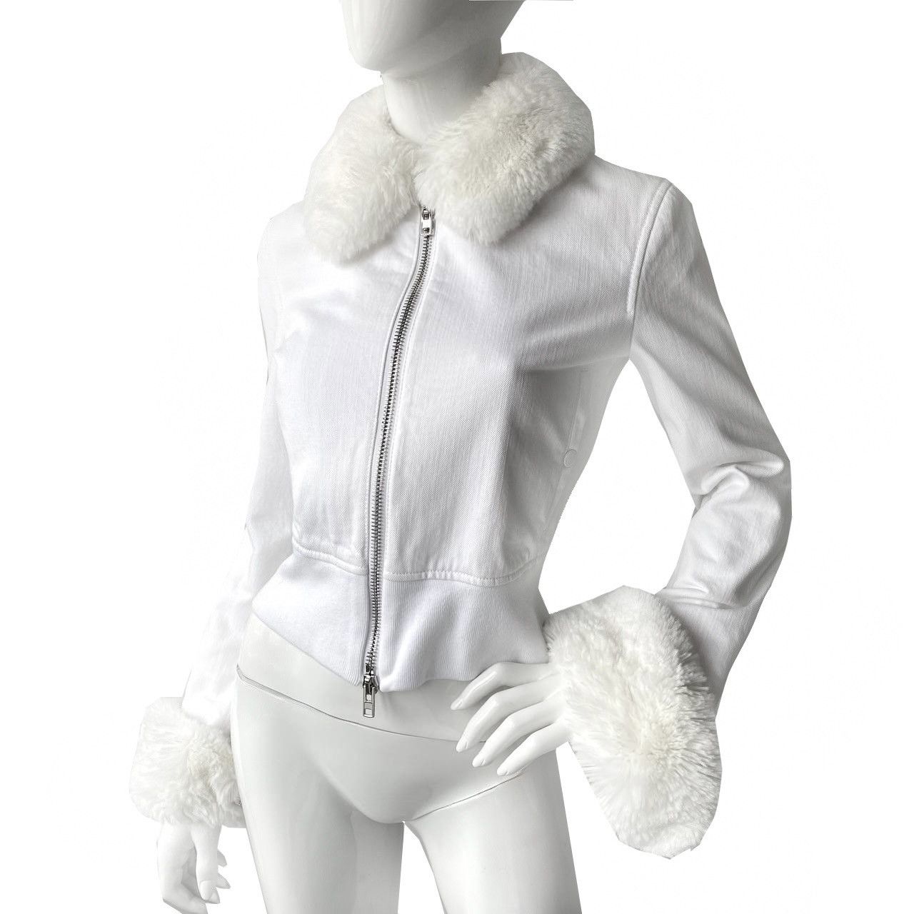 Givenchy Archive Givenchy White jacket with faux fur collar Size XS / US 0-2 / IT 36-38 - 2 Thumbnail